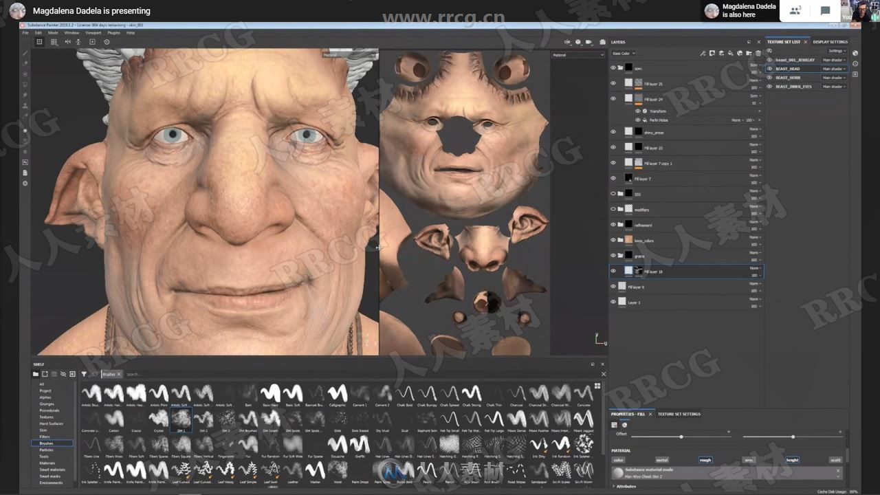Substance制作写实3D角色模型贴图视频教程 Substance Painter 第7张